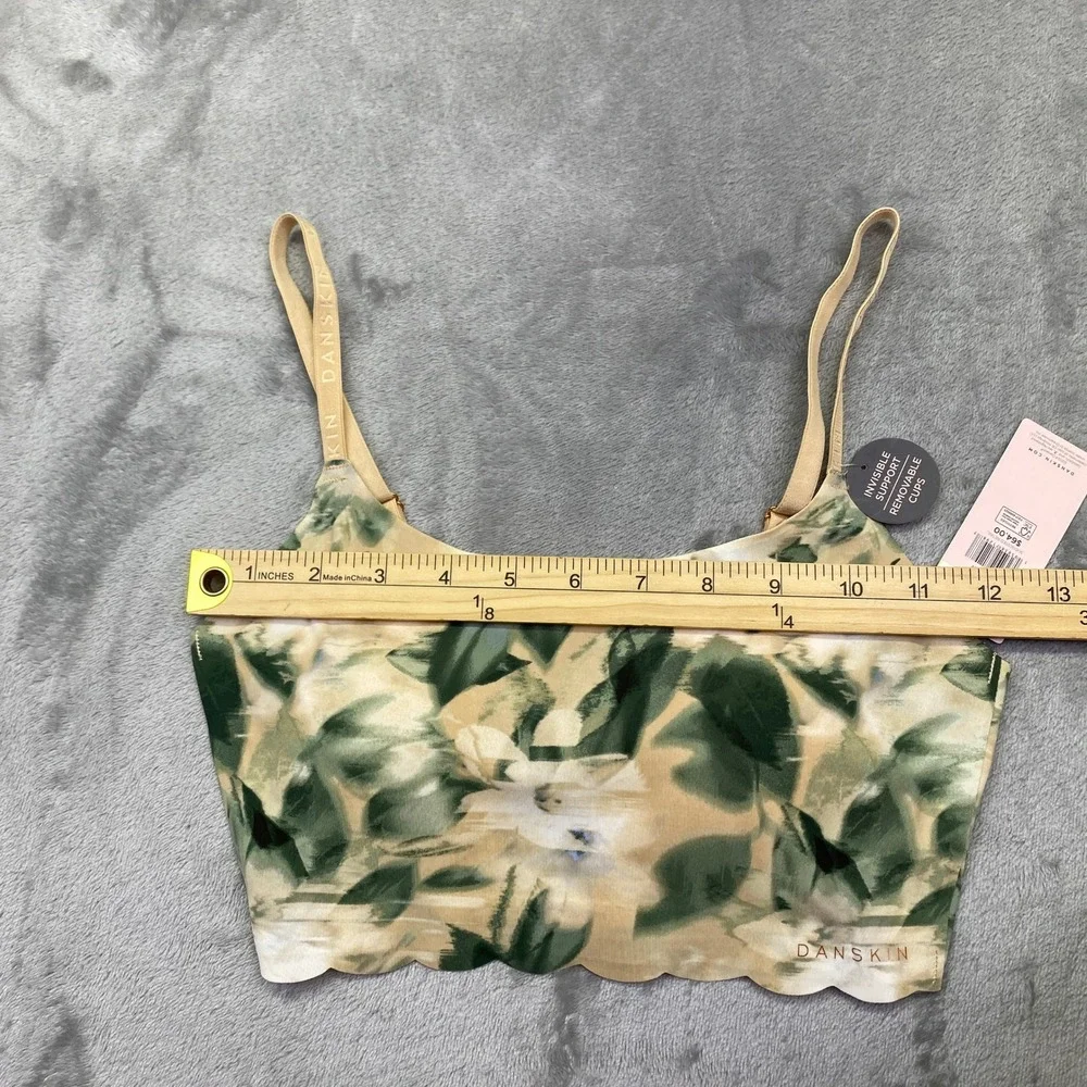 Danskin Sports Bra‎ Floral Print Small Removable Cups Activewear Top NWT